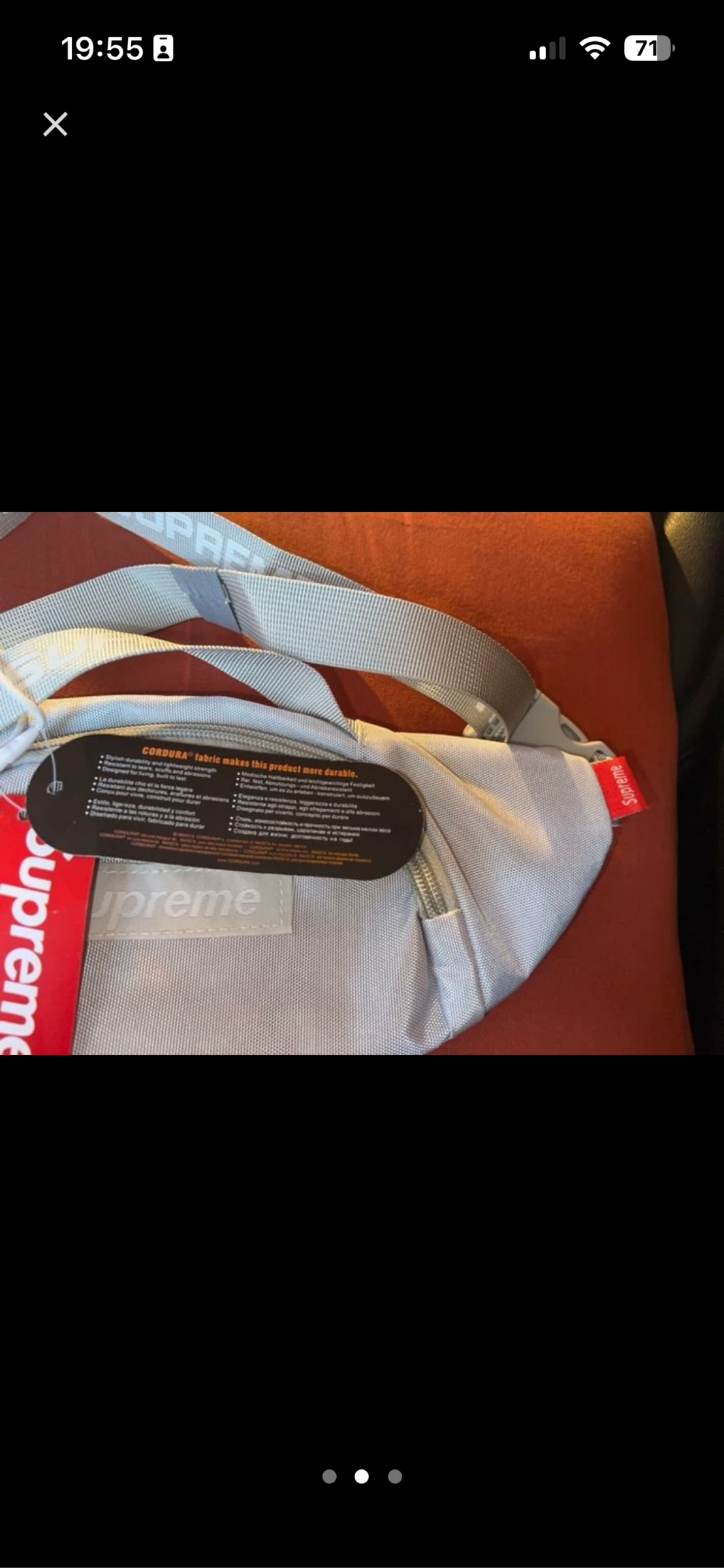 Supreme Silver Cordura Fanny Pack - New With Authenticity Tag – photo 3
